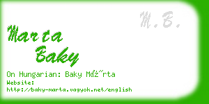 marta baky business card